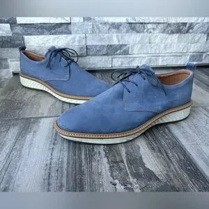 ECCO St.1 Hybrid Men’s Blue  Nubuck Plain Toe Oxford Casual Sneakers US 13-13.5 Ecco | Shoes | Ecco St Hybrid Mens Blue Nubuck Plain Toe  main image 2